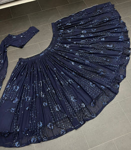 Midnight blue Lehenga