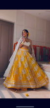 Yellow chine sequins Lehenga