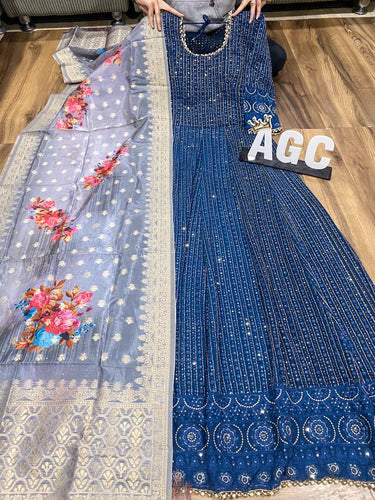 Sal collection - sequinned anarkalis