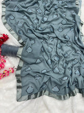 Partywear diamond sarees in lots of colours