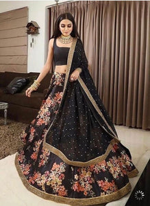 Exclusive floral black Lehenga