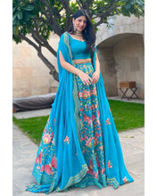 Yankita Kapoor inspired blue Lehenga