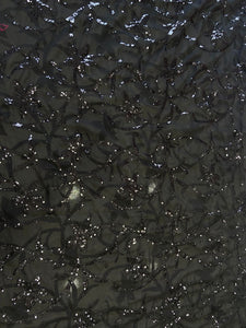 Star sequinned black saree