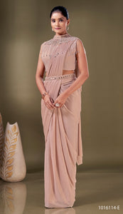 Ready to wear imported metallic saree