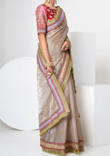 Imperial collection : mauve partywear designer saree