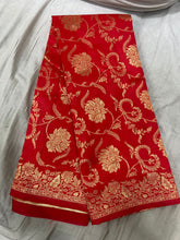 Kanchipuram red silk saree