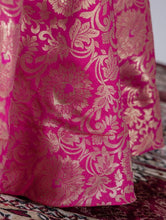 Jacquard silk Lehenga in pink