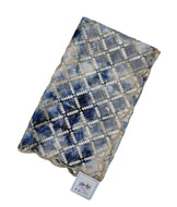 Blue organza net tie dye dupatta