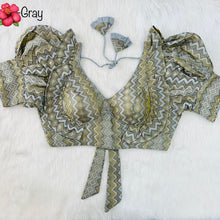 Ikkat blouse with bow