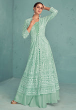 Pista green anarkali readymade