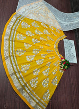 Yellow chine sequins Lehenga