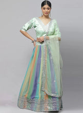 Multi colour digital print Lehenga