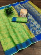 Pista silk saree