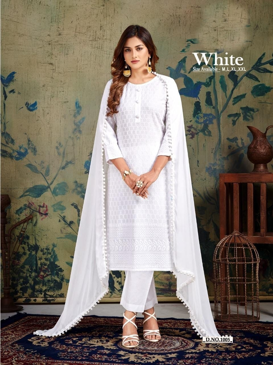 Simple white salwaar kameez - kurti (ideal funeral clothes)