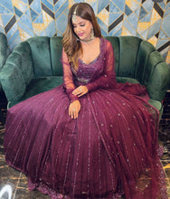 Plum partywear sequins Lehenga