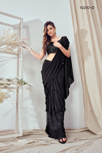 Ready to wear ruffle saree