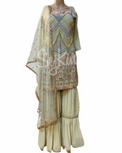 Pastel mint green sharara