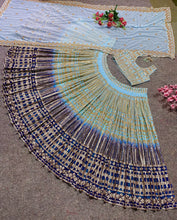 Stunning Blue shaded sequins Lehenga