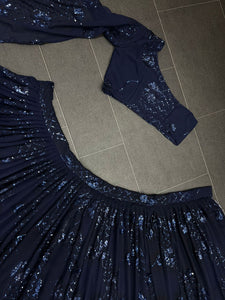 Midnight blue Lehenga