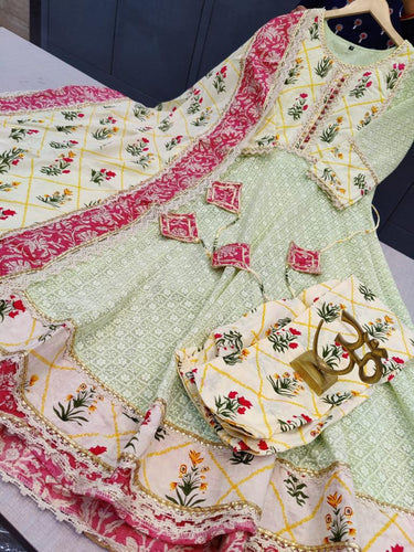 Cotton chikankari anarkalis