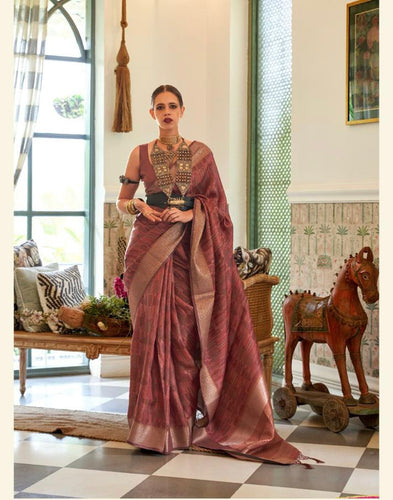 Organza silk two tone saree collection
