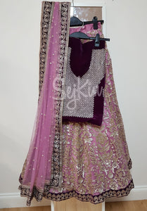 NEW! Mauve with wine lehenga