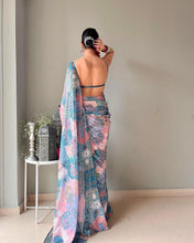 Sea abstract saree