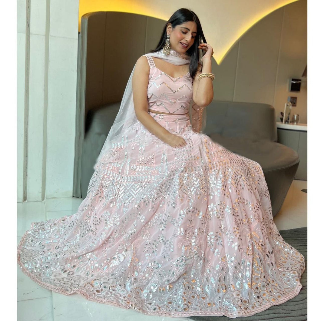 Stylish baby pink Lehenga