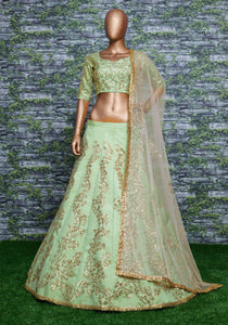 Mint green Lehenga