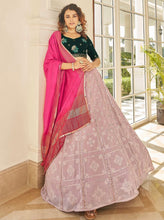 Dusty pink and green Lehenga