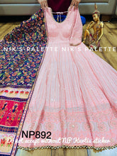 Niks collection: Pastel pink sequins anarkali