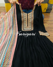 Karigari collection - black anarkali, plus size option