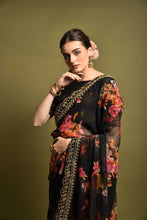 Chiffon digital floral sarees - lots of colours