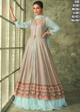 Janisha - gold and baby blue ready to wear gown