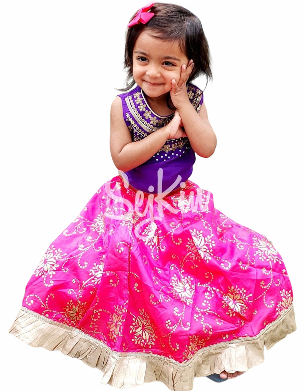 Purple & pink lehenga 18-24M