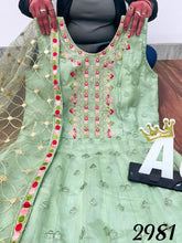 AGC Collection- partywear sea green silk gown