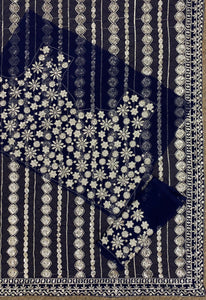 Navy blue partywear saree