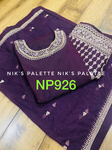 Niks collection: aubergine anarkali (plus size)