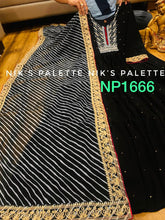 Niks collection - black badla work anarkali, plus size option