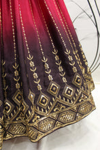 Misha collection - shaded deep pink sequins Lehenga