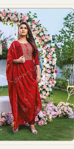 Silk embroidered suits (Gurudwara style) (Plus size option)