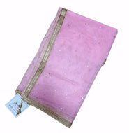 Baby pink net dupatta