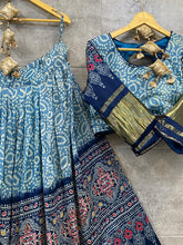 Bandhani gaji silk stitched Lehenga