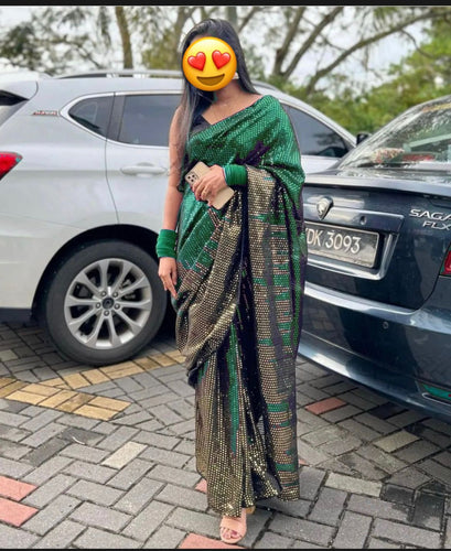 Elegant partywear sequins saree