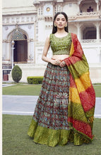 Bandhani style Lehenga - readymade