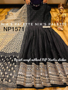 Niks collection - Sabyasachi style, black anarkali also plus size