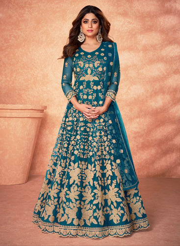 Diamond net anarkali