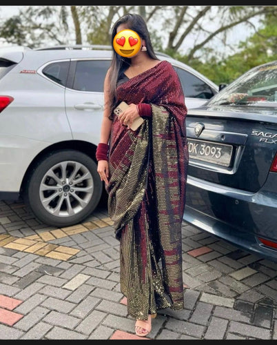 Elegant partywear sequins saree