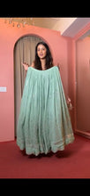 Gorgeous green mirror work Lehenga