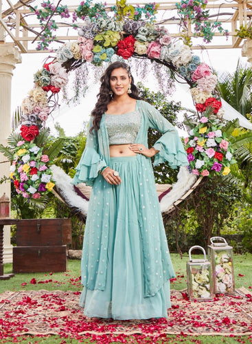 Lehenga with koti style - readymade